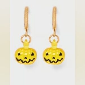 Hey Boo Clear Acrylic Orange Pumpkin Earrings